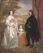 Anthony Van Dyck, Portrait of the earl and countess of derby and their daughter (mk03)
